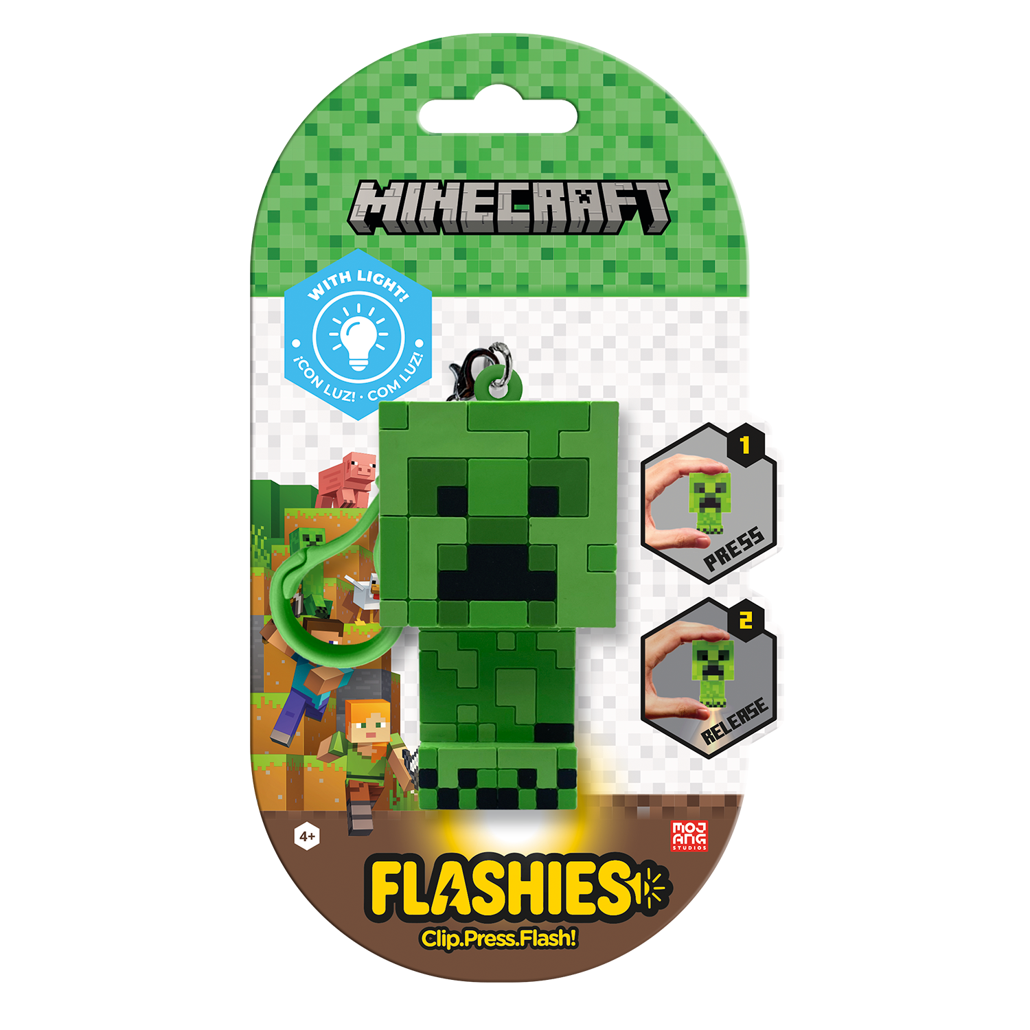Brelok figurka  3D z latarką  LED Minecraft MC00067