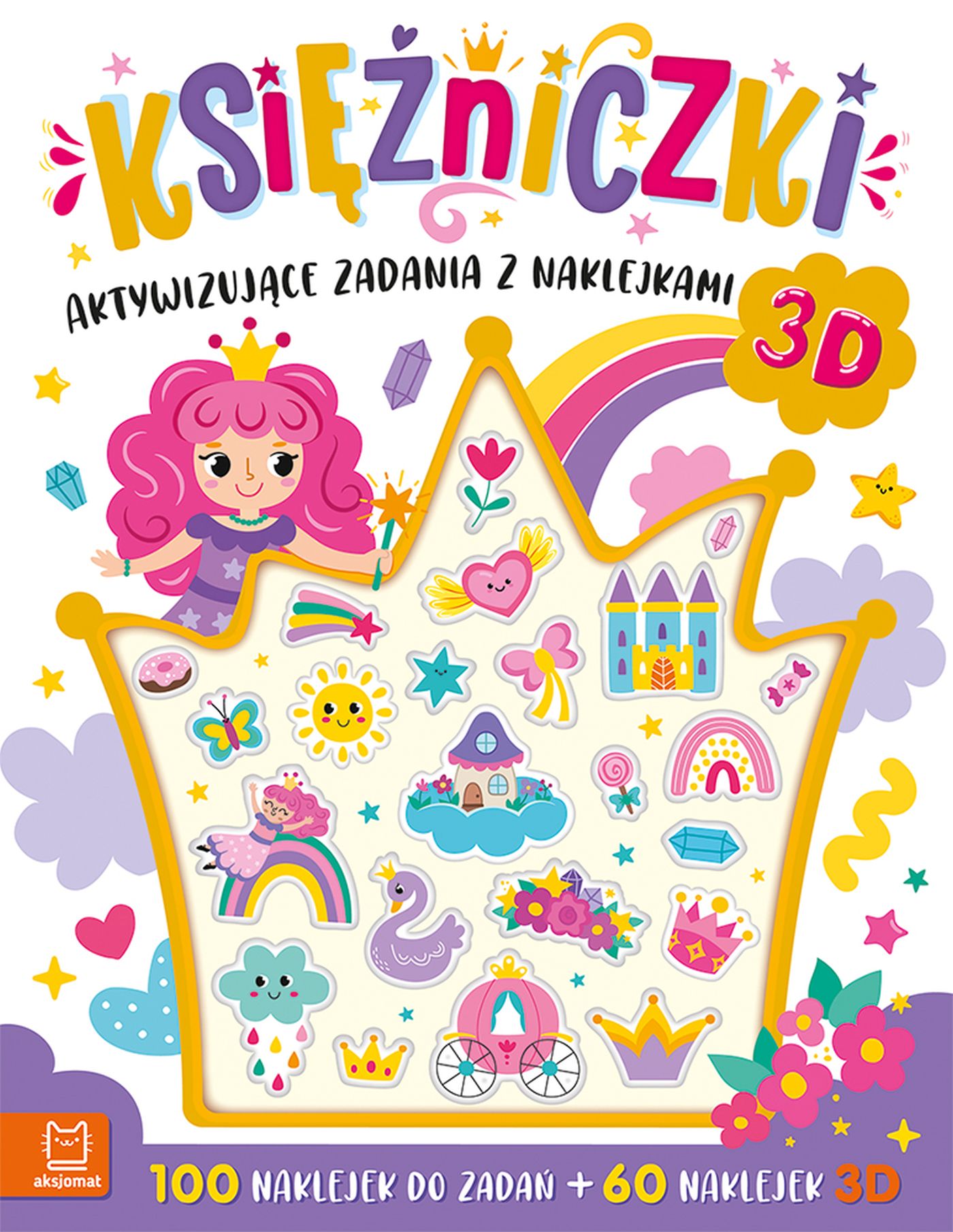 Księżniczki. Aktywizujące zadania z naklejkami 3D - Anna Podgórska